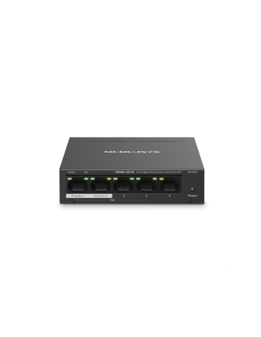 Mercusys MS105GP switch Gigabit Ethernet (10/100/1000) Energía sobre Ethernet (PoE) Negro