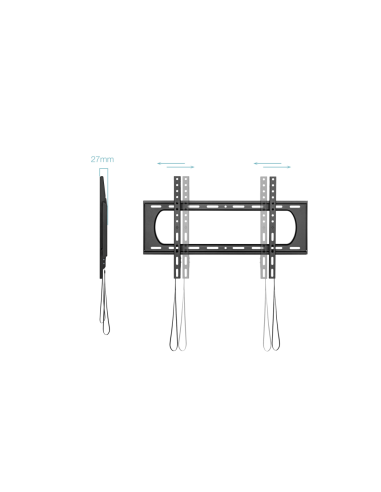 TooQ Soporte Fijo de pared para pantallas 37"- 80", Negro