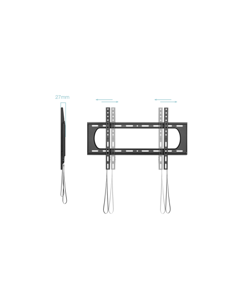 TooQ Soporte Fijo de pared para pantallas 37"- 80", Negro