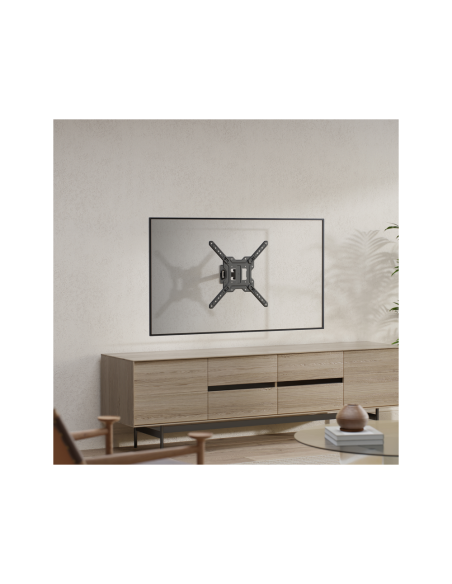 AISENS Soporte Eco Giratorio, Inclinable Para Monitor/TV 30kg (2 Pivotes) De 23"-65", Negro