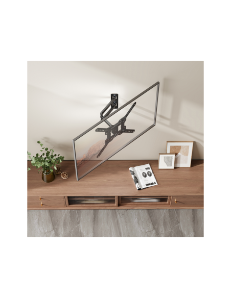 AISENS Soporte Eco Giratorio, Inclinable Para Monitor/TV 30kg (3 Pivotes) De 23"-65", Negro