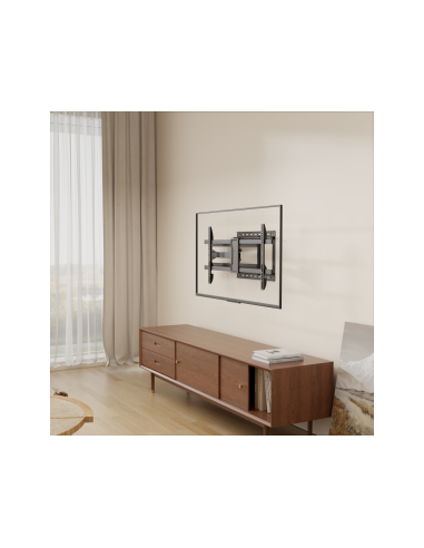 AISENS Soporte Pro Giratorio, Inclinable y Nivelable para Monitor/TV 50kg de 43"-80", Negro