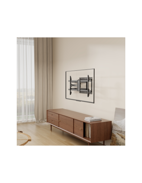 AISENS Soporte Pro Giratorio, Inclinable y Nivelable para Monitor/TV 50kg de 43"-80", Negro