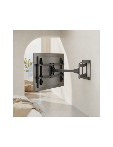 AISENS Soporte Pro Giratorio, Inclinable y Nivelable para Monitor/TV 50kg de 43"-80", Negro