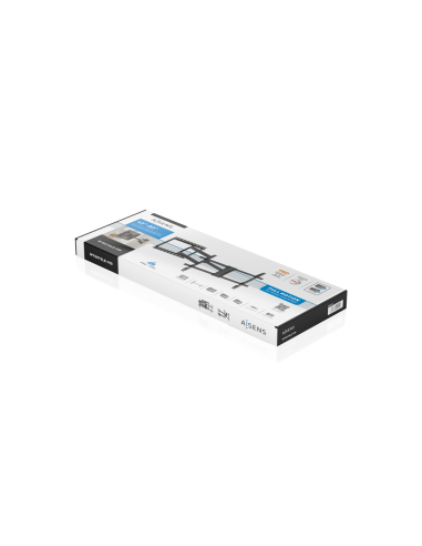 AISENS Soporte Pro Giratorio, Inclinable y Nivelable para Monitor/TV 50kg de 43"-80", Negro