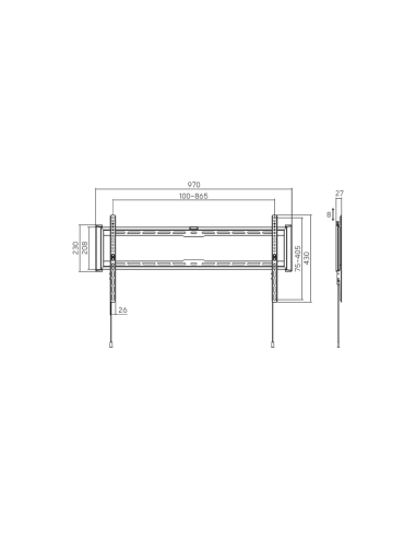 AISENS WT90F-235 soporte para TV 2,29 m (90")