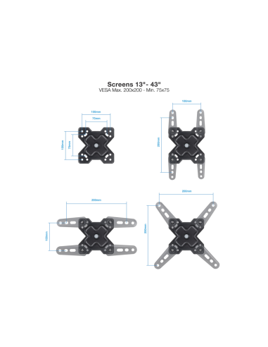 TooQ LP1345TN-B soporte para TV 109,2 cm (43")