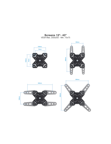 TooQ LP1345TN-B soporte para TV 109,2 cm (43")