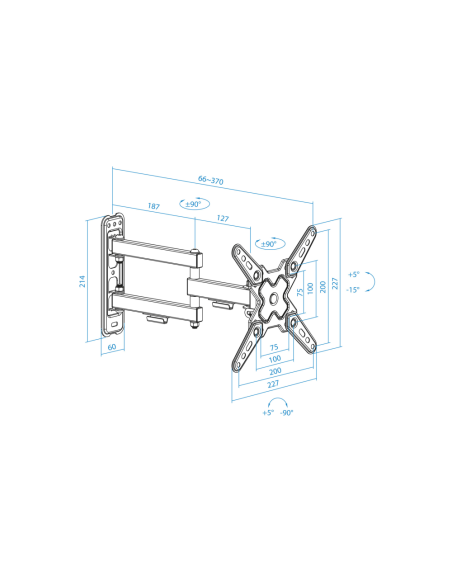 TooQ LP1345TN-B soporte para TV 109,2 cm (43")