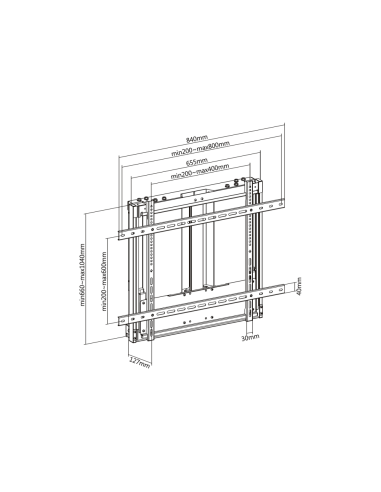 AISENS WT100HA-353 soporte para TV 2,54 m (100")