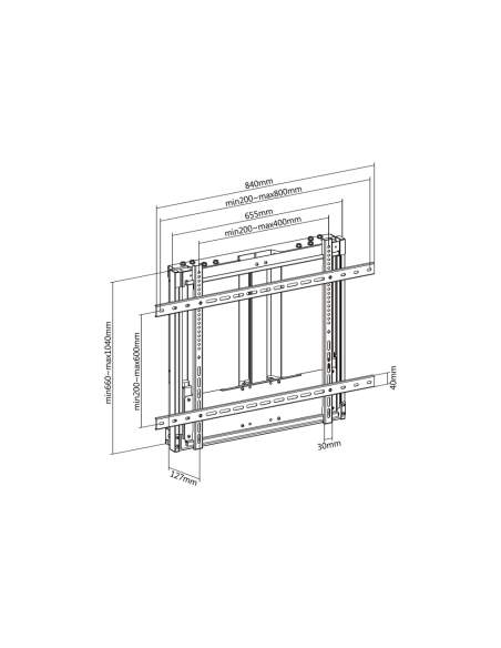 AISENS WT100HA-353 soporte para TV 2,54 m (100")