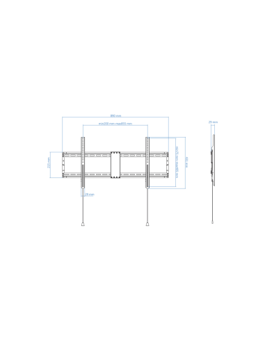 TooQ LP4390F-B soporte para TV 2,29 m (90") Negro