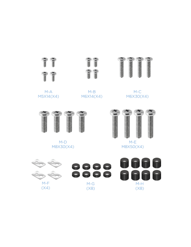 TooQ LP41130F-B soporte para TV 2,54 m (100") Negro