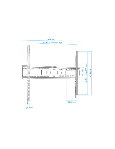 TooQ LP41100F-B soporte para TV 2,54 m (100")