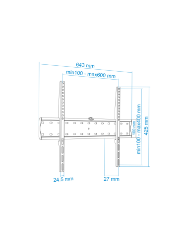 TooQ LP4170F-B soporte para TV 177,8 cm (70") Negro