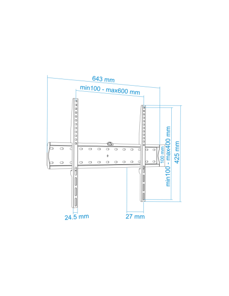TooQ LP4170F-B soporte para TV 177,8 cm (70") Negro