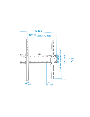 TooQ LP4255T-B soporte para TV 139,7 cm (55") Negro