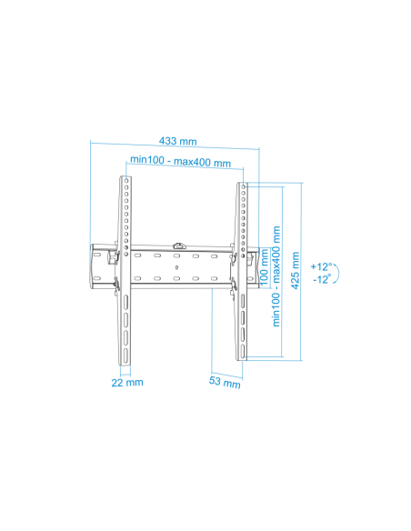 TooQ LP4255T-B soporte para TV 139,7 cm (55") Negro