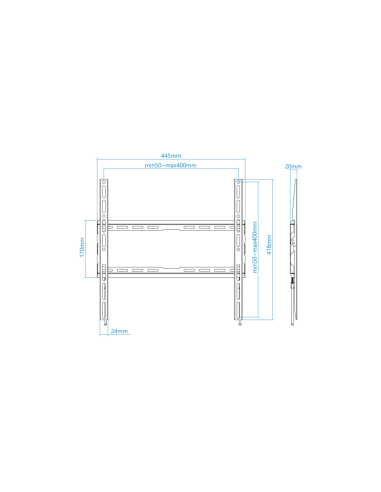 TooQ LP1070F-B soporte para TV 177,8 cm (70") Negro