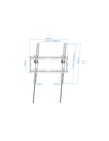 TooQ LP1071T-B soporte para TV 177,8 cm (70") Negro