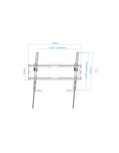 TooQ LP1081T-B soporte para TV 2,03 m (80") Negro