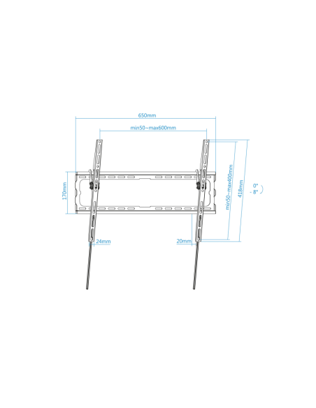 TooQ LP1081T-B soporte para TV 2,03 m (80") Negro