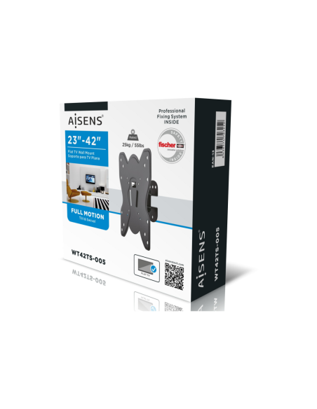 AISENS WT42TS-005 soporte para TV 106,7 cm (42") Negro