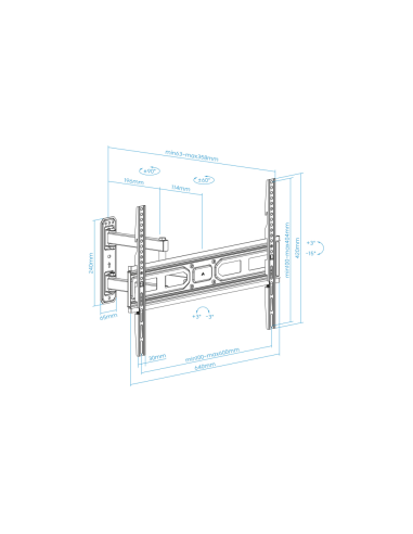 TooQ LP7863TN-B soporte para TV 177,8 cm (70") Negro
