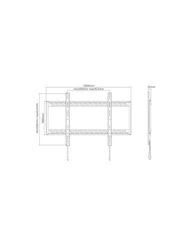 AISENS Soporte Eco Ultra Delgado Para Monitor/TV 130kg De 60-100, Negro