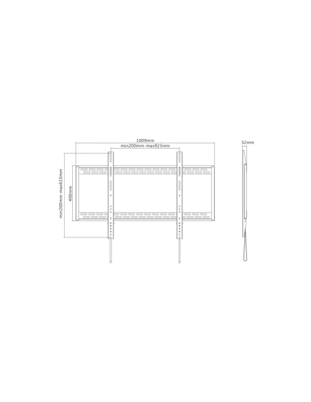 AISENS Soporte Eco Ultra Delgado Para Monitor/TV 130kg De 60-100, Negro