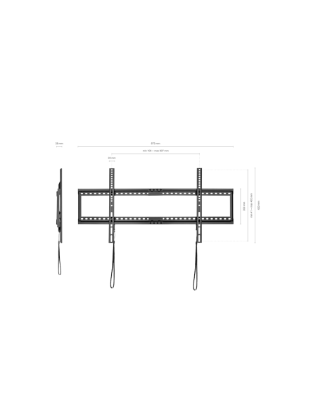 AISENS Soporte ECO Ultra Delgado para Monitor/TV 75Kg de 37-90, Negro