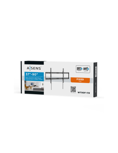 AISENS Soporte ECO Ultra Delgado para Monitor/TV 75Kg de 37-90, Negro