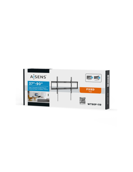 AISENS Soporte ECO Ultra Delgado para Monitor/TV 75Kg de 37-90, Negro