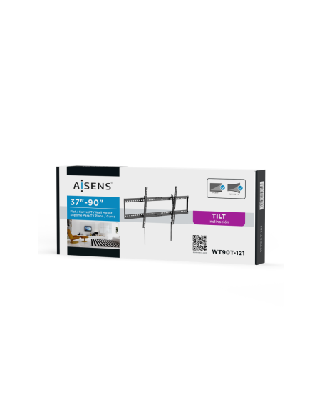 AISENS Soporte ECO Inclinable para Monitor/TV 75Kg de 37-90, Negro