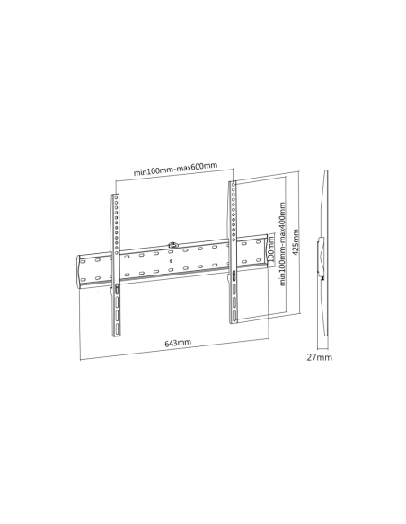 AISENS Soporte Eco Ultra Delgado Para Monitor/?? 40kg De 37-70, Negro