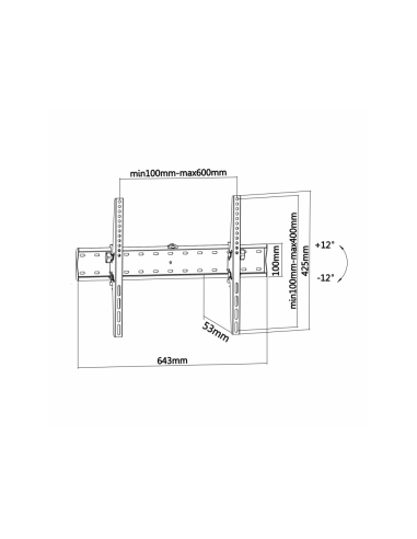 AISENS WT70T-017 soporte para TV 177,8 cm (70") Negro
