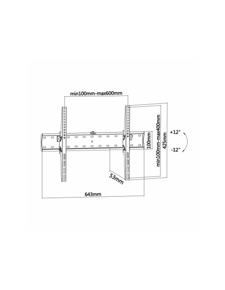 AISENS WT70T-017 soporte para TV 177,8 cm (70") Negro