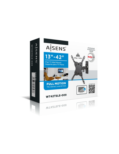 AISENS WT42TSLE-009 soporte para TV 106,7 cm (42") Negro