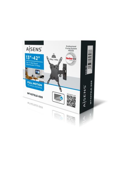 AISENS WT42TSLE-009 soporte para TV 106,7 cm (42") Negro