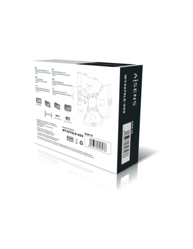 AISENS WT42TSLE-009 soporte para TV 106,7 cm (42") Negro