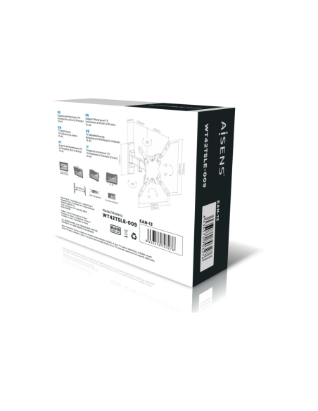 AISENS WT42TSLE-009 soporte para TV 106,7 cm (42") Negro