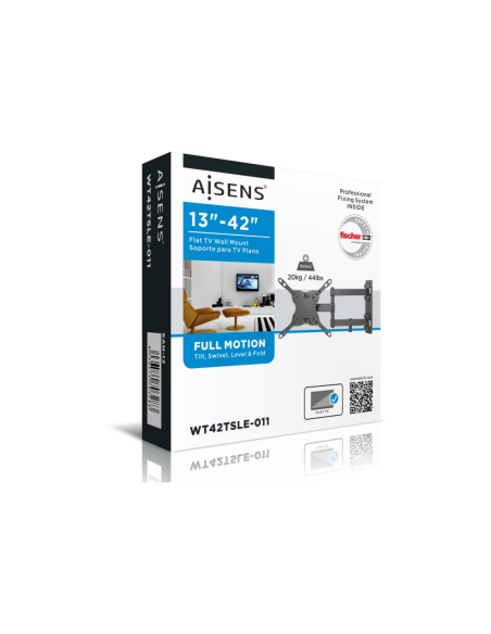 AISENS WT42TSLE-011 soporte para TV 106,7 cm (42") Negro