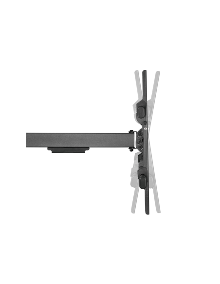 AISENS Soporte Pro Giratorio, Inclinable Y Nivelable Para Monitor/tv 50kg De 43-80, Negro