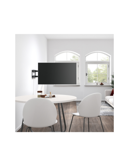 AISENS Soporte Pro Giratorio, Inclinable Y Nivelable Para Monitor/tv 50kg De 43-80, Negro