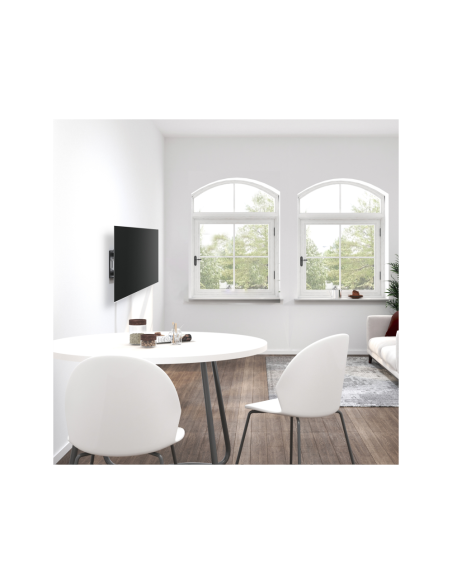 AISENS Soporte Pro Giratorio, Inclinable Y Nivelable Para Monitor/tv 50kg De 43-80, Negro