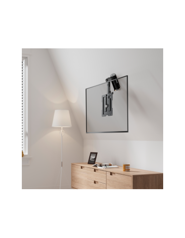 AISENS Soporte de Techo Giratorio, Plegable para Monitor/TV 20Kg de 19-43, Negro