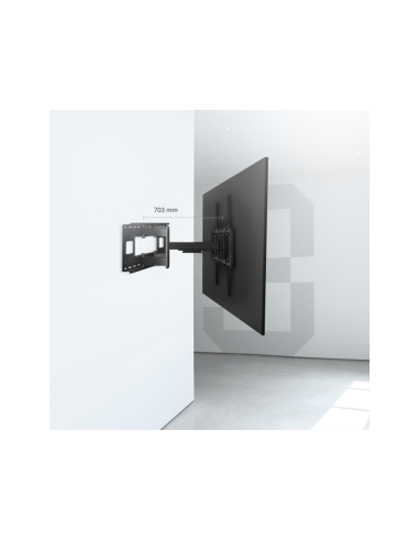 AISENS Soporte Pro Giratorio, Inclinable Y Nivelable Para Monitor/tv 120kg De 60-120, Negro