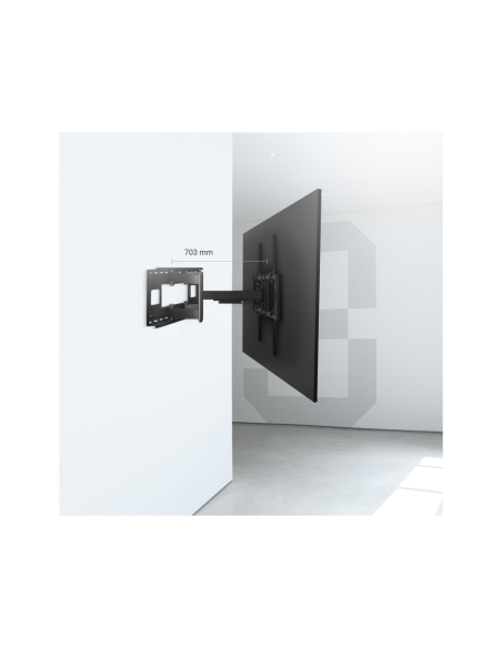 AISENS Soporte Pro Giratorio, Inclinable Y Nivelable Para Monitor/tv 120kg De 60-120, Negro