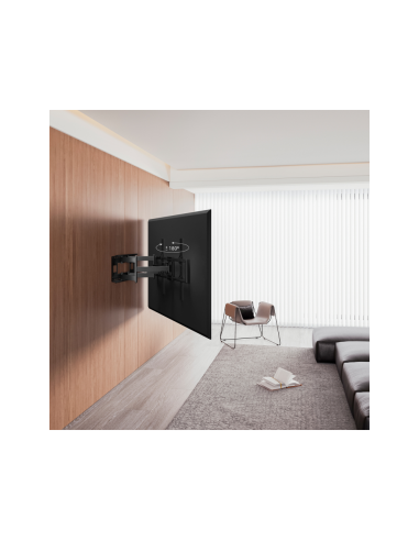 AISENS Soporte Pro Giratorio, Inclinable Y Nivelable Para Monitor/tv 120kg De 60-120, Negro