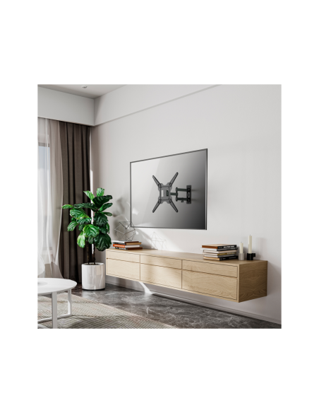 AISENS Soporte Eco Giratorio, Inclinable Para Monitor/TV 30kg (3 Pivotes) De 23-55, Negro